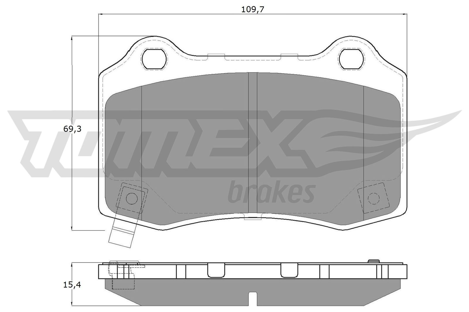 Sada brzdových platničiek kotúčovej brzdy TOMEX Brakes